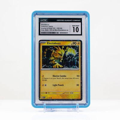 Pokemon Electabuzz Cosmos Holo #125 Scarlet & Violet 151 - CGC 10