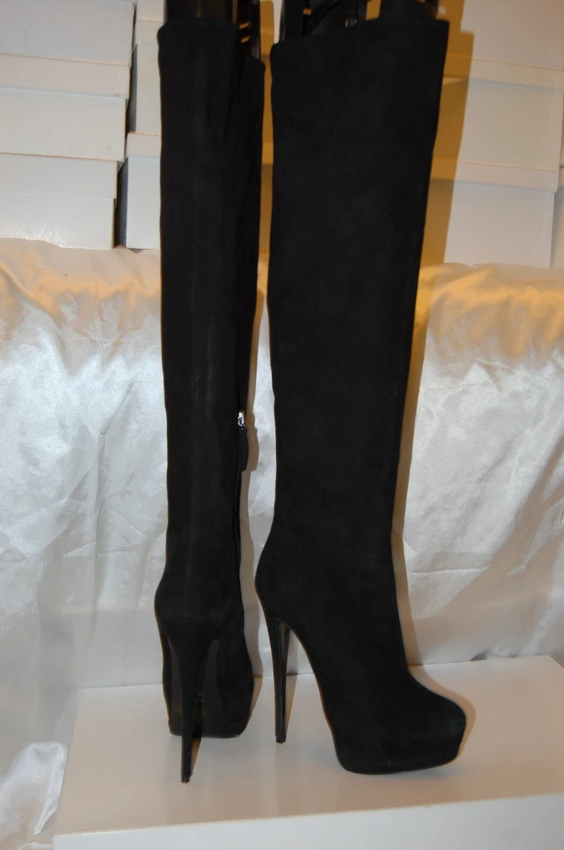Giuseppe zanotti over the knee suede boots cheap