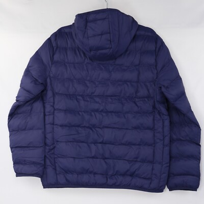 Callaway Golf Puffer Jacket Faux Down Mens Hooded Full Zip Peacoat
