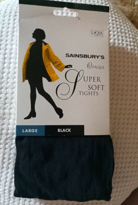 Sainsburys Supersoft Opaque Tights Size Large In Black | eBay