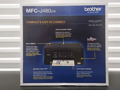 Brother MFC-J480dw Wireless Duplex Color Inkjet All-in-One Printer Factory Seale