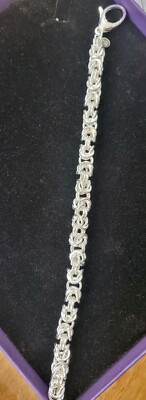 First Time Ever La Bella Byzantine Bracelet in Sterling Silver (Size - 8), Silve