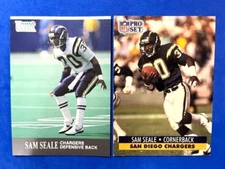 NFL - Sam Seale 1991 Fleer Ultra & 1991 Pro Set Football - Chargers