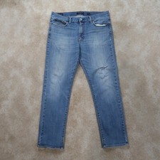 Lucky Brand 410 Athletic Slim Straight Jeans Men's 36x32 Stretch Blue Denim