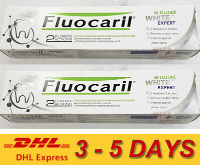 2 x 160g. Fluocaril Healthy Whiten Natural Microcarbonate Fluoride Toothpaste
