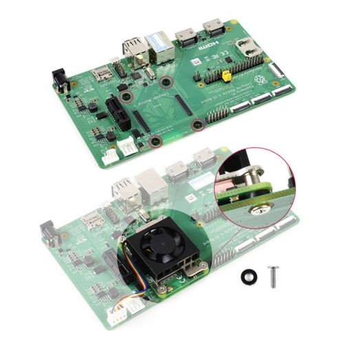Low Noise 3007 Cooling Fan With Thermal Tapes Metal Frame for Raspberry Pi 4 CM4 - Afbeelding 4 van 8