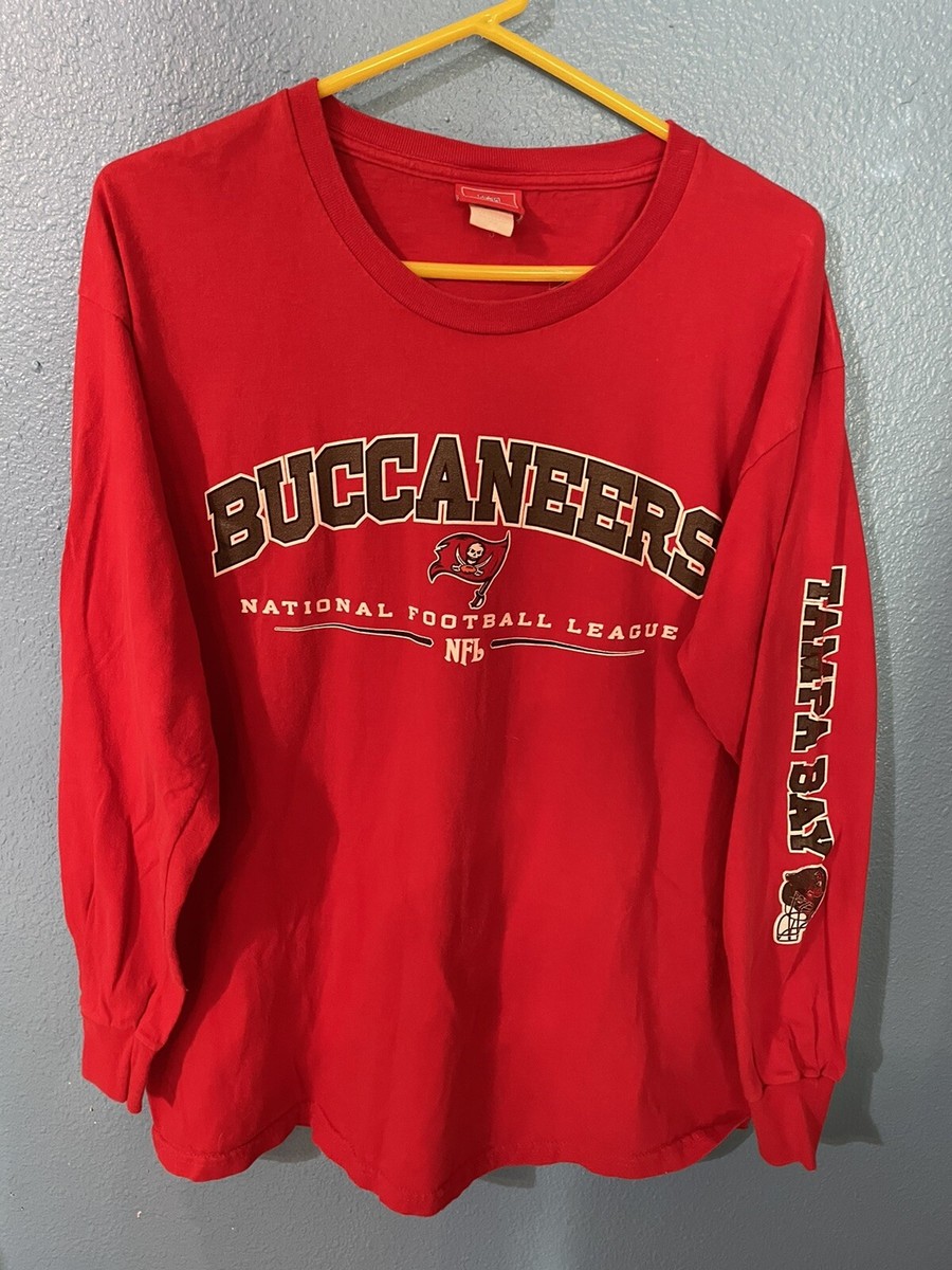Vintage Tampa Bay Buccaneers Long Sleeve T Shirt Mens L Red | eBay
