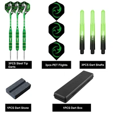 24G Professional Dart Set 3PCS Steel Tip Darts Flights Anti-Fall Hard Dart Pure 