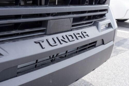2022 2023 2024 Matte Black Front Emblem TUNDRA Grill Bumper Letters Insert Badge - Picture 2 of 7