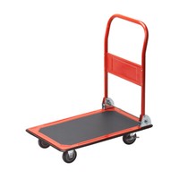 Plattformwagen Klappbar Bis 150Kg Roter Stahl Transportwagen Handwagen Sackkarre