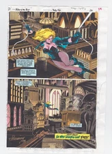 SHADOW OF THE BAT #36 PAGE 24 BLACK CANARY BATMAN COMIC PRODUCTION ART SIGNED 