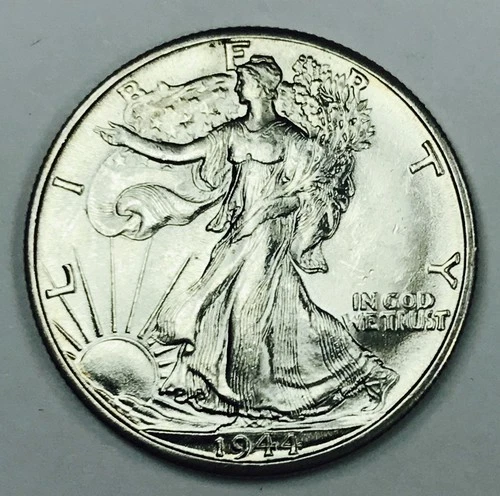 1944 D WALKING LIBERTY! GEM BU+++! VERY TOUGH PIECE TO FIND THIS NICE! NR #K2897