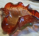 Vintage Murano Amberina Art Glass bowl