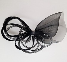 Laineys Fascinators &Hatinators. Bespoke Sinamay Originals. Large Black 3