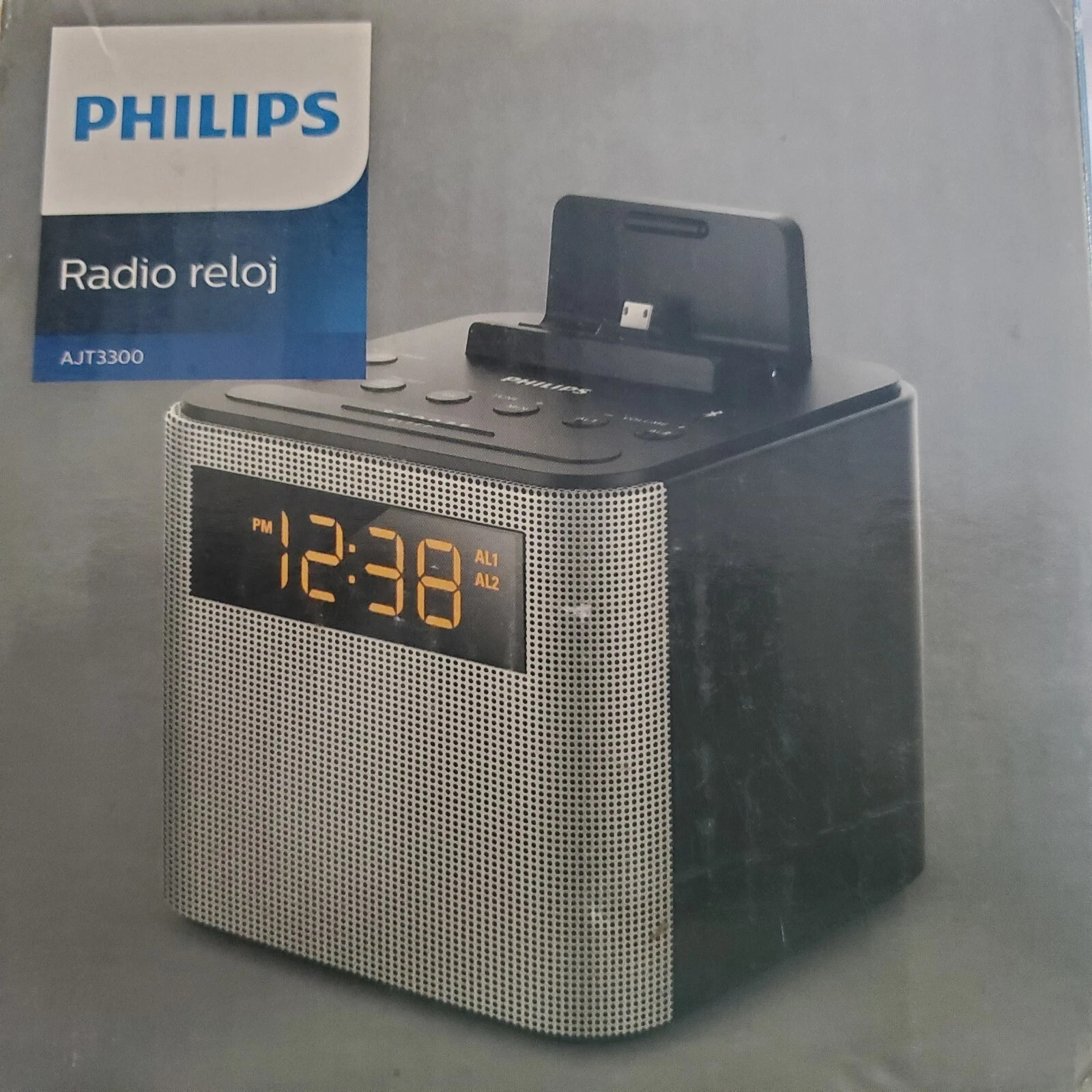 2x Philips AJT3300/37 Bluetooth Alarm Clock Radio iPhone&Android Speaker Dock