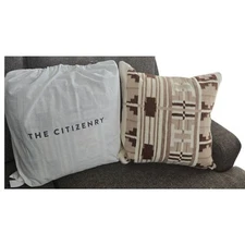 The Citizenry Throw Pillow – Artisan Woven Wool – New with Dust Bag