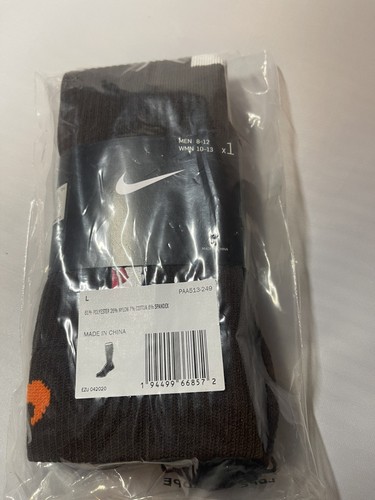 NBA Nike Authentic Brown Sock L Men Ankle Socks PAA513-249 S149 - Picture 1 of 4