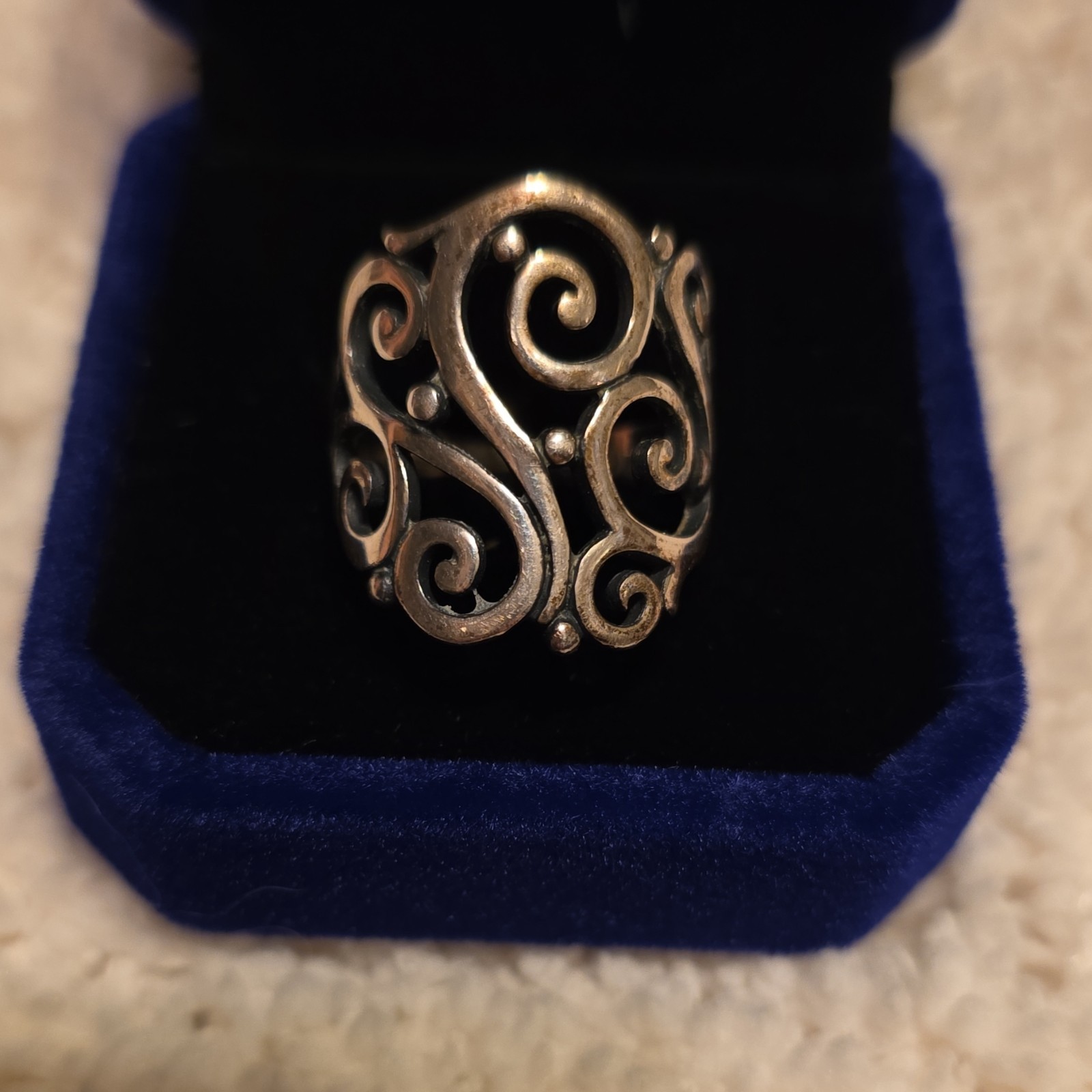 James Avery Large Scroll Statement Ring Size 7 - image 1