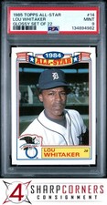 1985 TOPPS ALL-STAR GLOSSY SET OF 22 #14 LOU WHITAKER PSA 9
