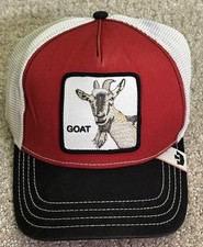 Goorin Bros The Farm Animal Trucker Goat Red Greatest Of All Time Snapback NEW