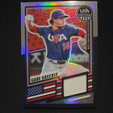 2026 Panini Stars & Stripes Prizm USA #USA-GG Gabe Gaeckle Silver Prizm Relic