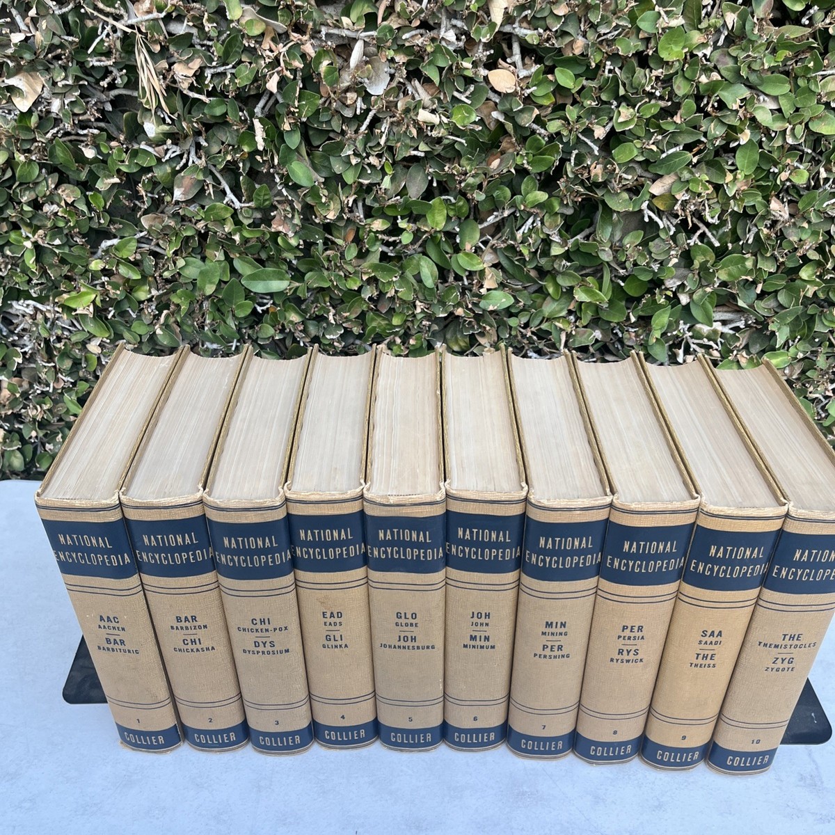 1947 Collier National Encyclopedia Complete 10 Volume Set