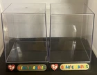 Vintage 1990's Official Ty Beanie Babies Display 8" Collector Display Cases-TWO