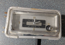 Vintage Metal Rectangular Automobile Geo W Borg Corporation Chicago Clock Rare