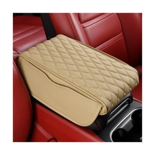 Car Armrest Cushion Pad Auto Center Console Cover with Storage Bag Memory Foa...