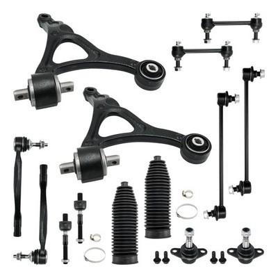 14pcs Front Lower Control Arm Kit with Inner Tie Rods Fits 2003-2014 Volvo XC90