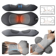 3 in1 Lumbar Traction Massager Vibration Heating Waist Back Sciatica Pain Relief