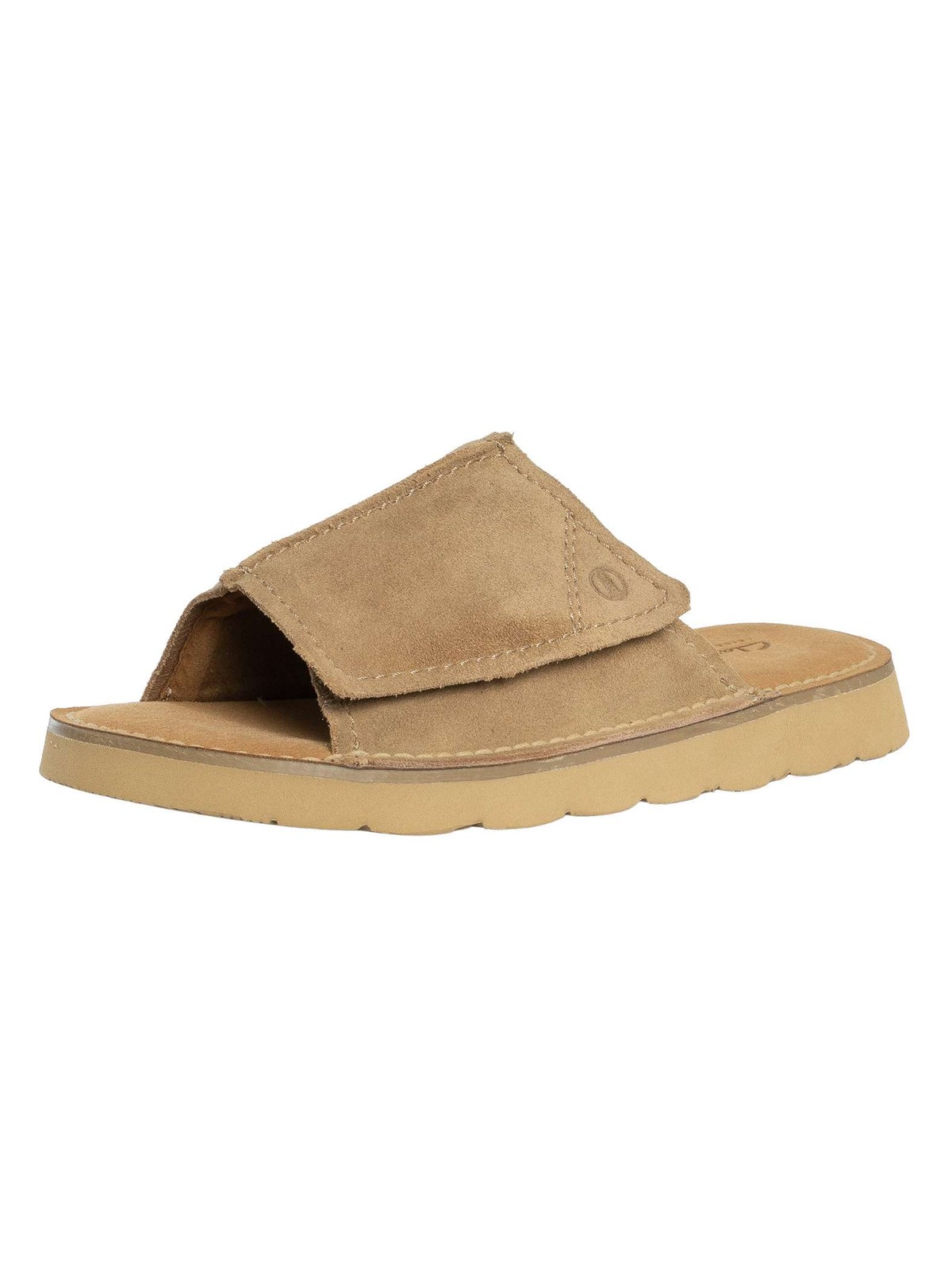 Clarks Solsbury Suede Sliders, Dark Sand - 7 UK