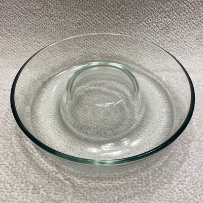 Pyrex Clear Glass 9 in Round Casserole Dish Microwave Stovetop Safe