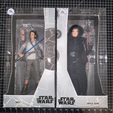 2017 D23 Expo Disney Store Star Wars Rey and Kylo Ren Figures LE 1000 New