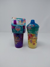 Nuby easy sip light up cup 9 months new  Nuby 3 Reusable Cups  lids 10 oz.