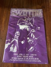 Vintage Led Zeppelin Market Square Arena Purple Iconic Rock N Roll Poster 1977