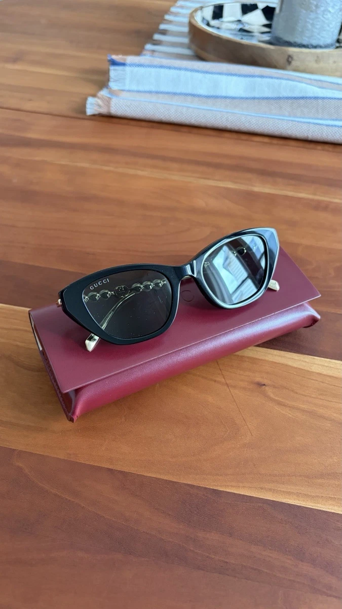 Gucci Women's Gold Cat Eye Sunglasses for sale | eBay