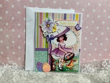 Easter Wishes Hand Crafted Retro Easter Greeting Card