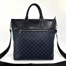 Mint Louis Vuitton Damier Cobalt Newport Tote Bag Black