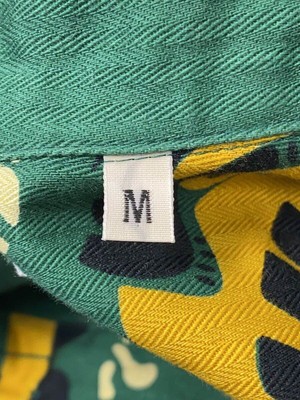 SUN SURF COTTON HERRINGBONE OPEN SHIRT/M/Cotton/Green/SS39279 Used