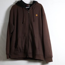VTG Y2K Southpole Authentic Collection Sz 2XL Brown Full Zip Hoodie Sherpa Lined