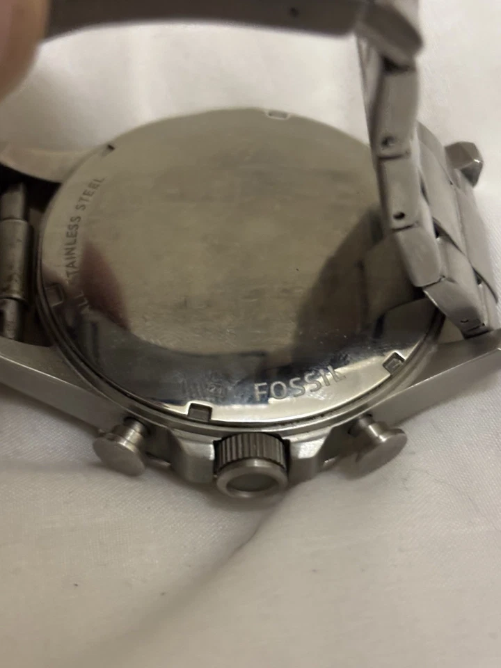 Fossil Chronograph JR509 Blue dial mens watch - Image 3 of 4