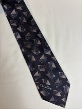 Oscar De la Renta Studio Tie Black Paisley Made In USA