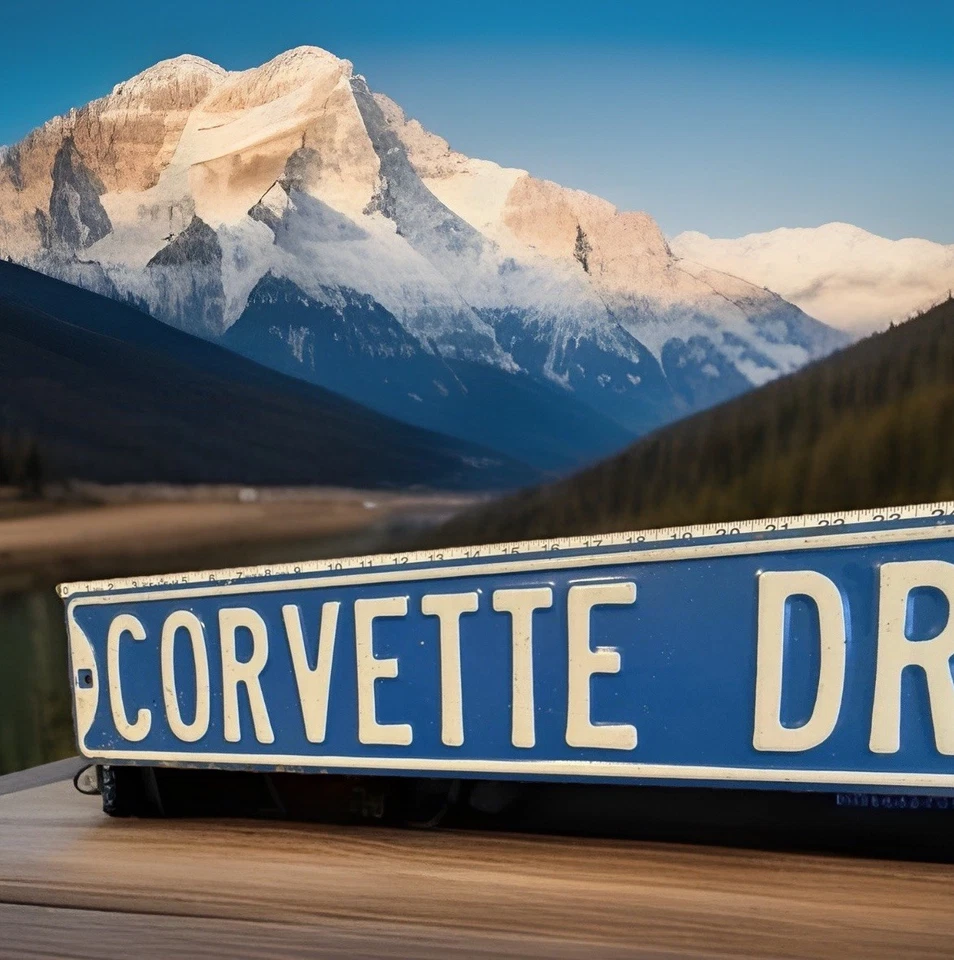 🏎️ Letrero de calle vintage de metal en relieve “Corvette Drive” – 34” Foto 4 de 4