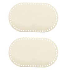 2Pcs Wooden Basket Bottom,5.91x9.84" Oval Blank Natural Wood Base Crochet Basket