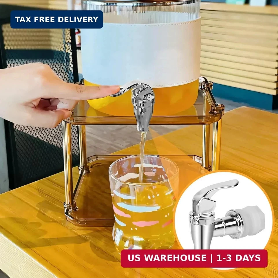 2Pack Beverage Dispenser Spigot Stainless Steel Drink Spout Faucet for Water Jug