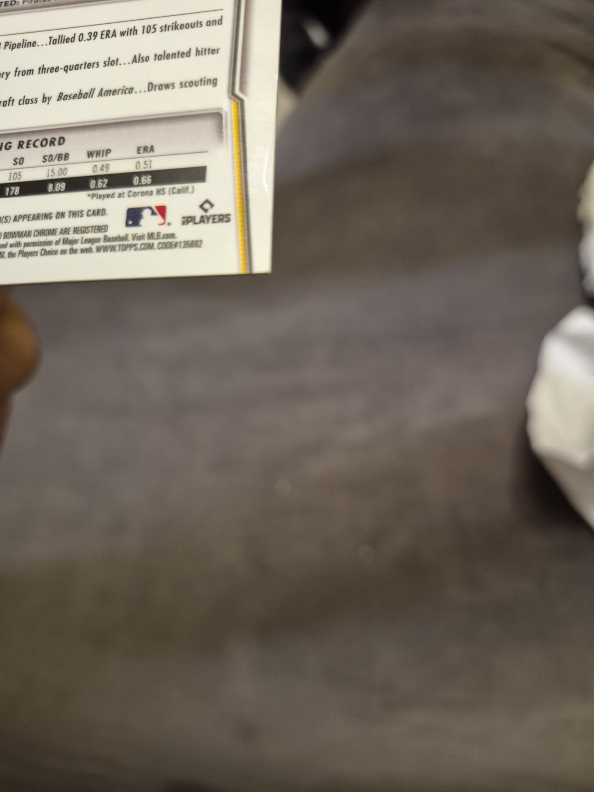 2026 Bowman Chrome Seth Hernandez Black And White MOJO Auto #01/15 (See photos) view 11