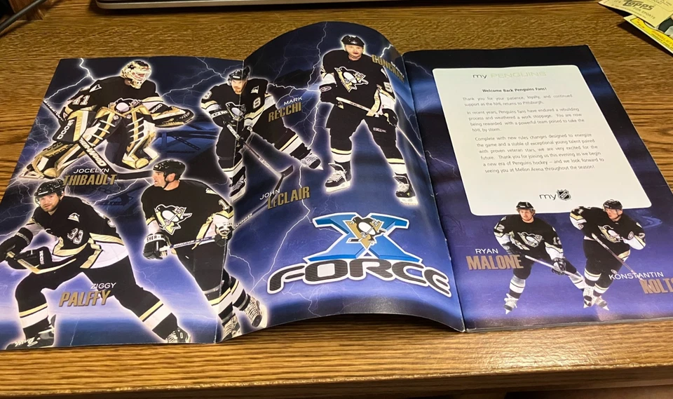 Pittsburgh Penguins, Sidney Crosby, FIRST Home Game Program, 10/08/05 vs Bruins - Image 3 of 4