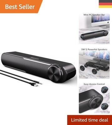 PC Lautsprecher für Gaming und Musik   A30 USB Soundbar, klarer Stereo Klang