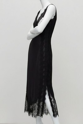 AllSaints Womens' Black Mila Velvet & Lace Maxi Dress Size 2 | eBay